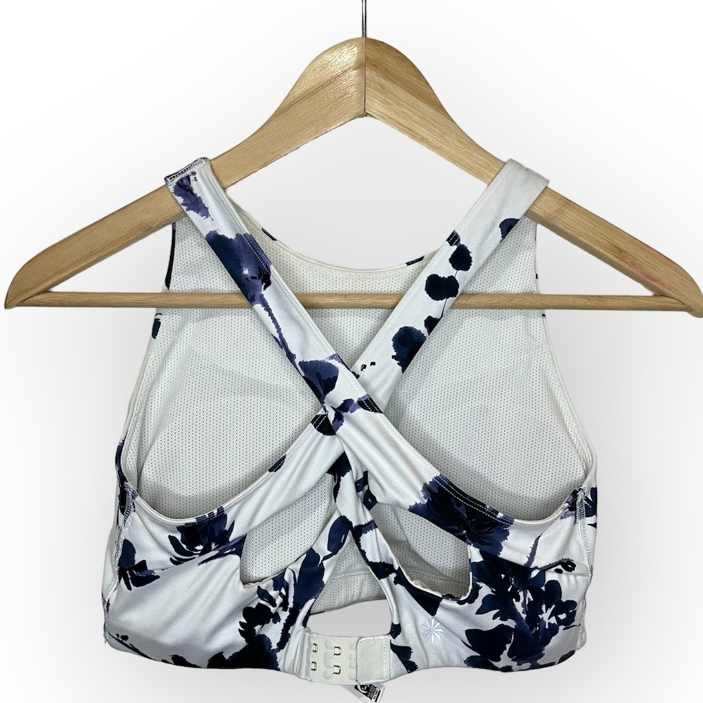 ATHLETA SPORTS BRA WHITE WATER FLOWER HIGH NECK SMALL - Picture 4 of 12